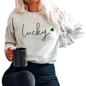 Lucky Sweastshirt Womens St Patrick's Day Sweatshirt St Paddy's Outfit Shamrock shirt in Kuwait