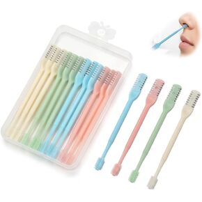 12pcs Nasal Hair Cutter 2-in-1 Manual Nasal Hair Trimmer for Men Women, 360° Rotating Dual-Sided Nasal Hair Remover with Soft Cleaning Brush, Portable Travel Tool,Lightweight Trimming Kit in Kuwait