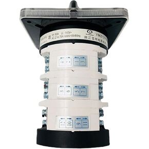 1PCS 75A Cam Switch Silver Contact 0-3 Position 3 Poles Level Rotary Changeover Switches 12 Terminals YMZ12-75/3 in Kuwait