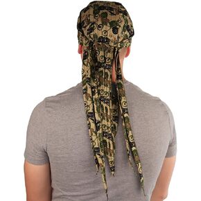 Sparkling EARTH Desert Skull Cap Biker Style Full Coverage Headwraps Doo Wraps Skull Caps Doo Rags Do Rag Headwrap Head Wraps in Kuwait