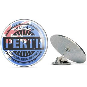 Perth Australia Round Metal 0.75" Lapel Pin Hat Shirt Pin Tie Tack Pinback in Kuwait