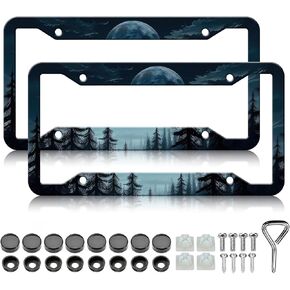 Wildflowers Floral License Plate Frames - 2 Pack White Flower License Plate Frame Holder for Women, Aluminum Metal Rust-Proof Waterproof Car Decorative Tag Frame for Standard US 12x6 Inch in Kuwait