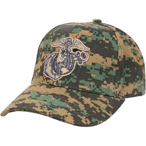 قبعة Rothco Deluxe Eagle وGlobe & Anchor ذات المظهر الجانبي المنخفض (الولايات المتحدة، Alpha، مقاس واحد، Woodland Digital Camo) in Kuwait