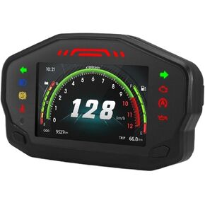 Motorcycle Speedometer 12V Universal Motorcycle Tachometer Odometer Tachometer Instrument Panel Dashboard Dual Odometer Tachometer in Saudi Arabia
