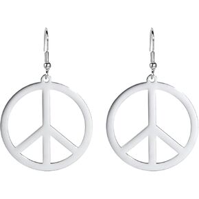 Peace Sign Dangle Earrings for Women Stainless Steel Hippie Style Peace Geometric Earring Jewelry Accessories for 60s or 70s in Saudi Arabia