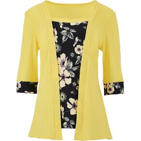 طقم مكون من قطعتين من FUNSEED للنساء، تي شيرت مطبوع للسيدات، بلايز صيفية للنساء، تي شيرت نصف كم in Kuwait