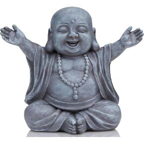 Laughing Buddha Statue for Zen Space, Relieve Stress Zen Atmosphere for Indoor/Outdoor Feng Shui Decoration in Kuwait