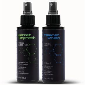 Molecule Helmet Polish Kit | Premium Helmet Care | 4 Ounce Cleaner Polish & Refresh | Cleans and Details Gloss Finish Helmets, Visors, and Goggles | 4 Ounce (1 Kit) in Kuwait