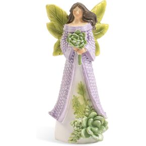 Spring Angel Figurine, 3.9" Resin Succulent Fairy Small Statue Miniature Fairy Garden Accessories Plant Pot Decorations, Indoor Table Shelf Tiered Tray Office Desk Home Decor, Gifts for Women in Kuwait