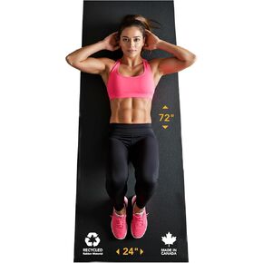 Rubber King Multi-Purpose Exercise Mat - 100% Recycled Thick Rubber Mat for Home Gym Flooring, Non-Slip, Low-Odor Durable Workout Mat for Indoor/Outdoor, Shoe-Friendly in Kuwait