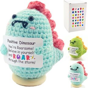 ديناصور كروشيه إيجابي، هدية العودة إلى المدرسة، هدايا لأفضل الأصدقاء، هدية تشجيع لزملاء العمل، هدايا عيد الميلاد للنساء والرجال الرعاية الذاتية للابن والأم والأب والابنة، الدعم العاطفي in Kuwait