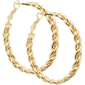 ToHeart Gold Silver Hoop Earrings Twisted Hoop Earrings For Women Hypoallergenic Jewelry for Women Large Gold Hoops Earrings in Kuwait