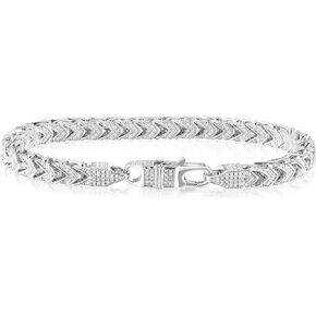 سوار/قلادة من الفضة الكوبية مقاس 6 مم للرجال والنساء Ice Out Miami | مطلي بالذهب عيار 18 قيراط 5A+ CZ | الهيب هوب حجر الراين سلاسل ثقيلة | بلينغ المجوهرات الفاخرة in Kuwait