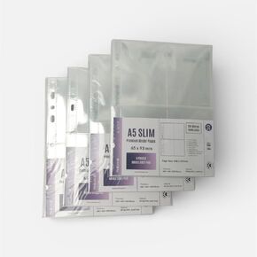 Meowcafe K-KEEP مزدوج الجوانب A5 نحيف 4 جيوب قسط Kpop صفحات تجليد بطاقات الصور، حجم الجيب 65 × 93 مم، 11 فتحة، 100 ميكرون، 40 صفحة in Kuwait