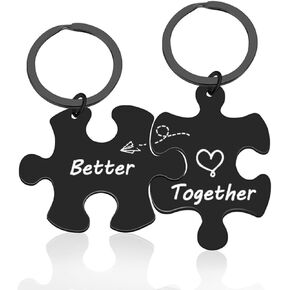 Matching Couples Keychains – Better Together Puzzle Keychain Set, Meaningful Couple Gift for Boyfriend Girlfriend, Anniversary, Valentine’s Day, Birthday in Kuwait