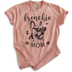 EVERTREE CLOTHING Frenchie Mom T-Shirt, Unisex Women's Shirt, French Bulldog Owner, Best Dog Mom Gift in Kuwait