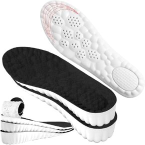 نعال داخلية لزيادة الارتفاع للرجال - نعال داخلية معززة للارتفاع من الإسفنج الذكي تشبه السحابة 4D - نعال داخلية ممتصة للصدمات مصممة لتناسب الثقة والراحة دون جهد (رمادي، 1.4 بوصة / US M 7.5-10.5) in Kuwait