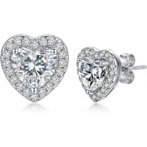 Women's 925 Sterling Silver Exquisite Stud Earrings, Set With Dazzling Zirconia, Hypoallergenic Earring, Fashion Women's Jewelry For Wear On Parties And Dates, Best Gift For Wife And Girlfriends in Kuwait