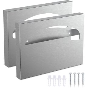 2 Pcs Toilet Seat Cover Dispenser, Toilet Seat Dispenser, Toilet Seat Cover Dispenser Wall Mount, Stainless Toilet Seat Cover Dispenser, Toilet Seat Cover Dispenser for Bathroom and Restroom in Kuwait
