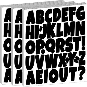 Bemeol Bulletin Board Letters 1026 Pieces 2 Inch Alphabet Letter Stickers Self Adhesive Sticker Letters for Bulletin Poster Board Classroom Mailbox Door Home Decor(Black) in Kuwait