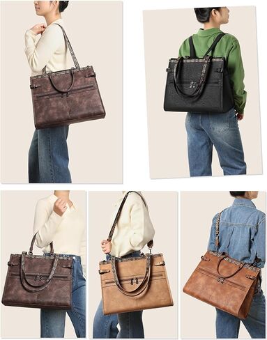 FADEON Laptop Bag for Women & Backpack Purse Brown Collection in Kuwait