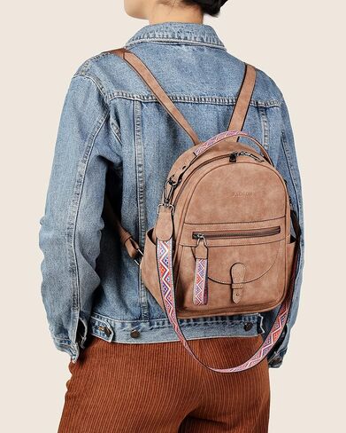 FADEON Laptop Bag for Women & Backpack Purse Brown Collection in Kuwait