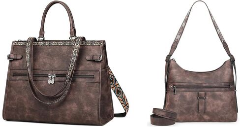 FADEON Laptop Bag for Women & Womens Purses Brown Collection in Kuwait