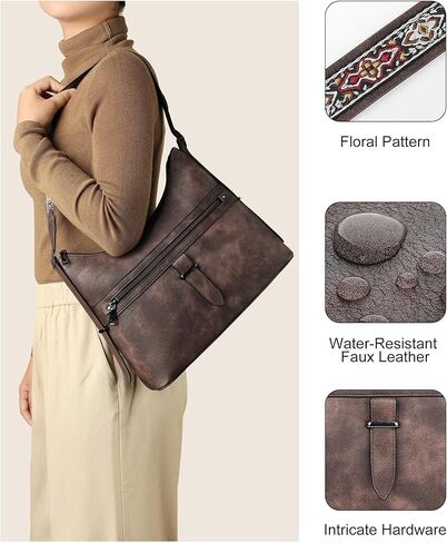 FADEON Laptop Bag for Women & Womens Purses Brown Collection in Kuwait