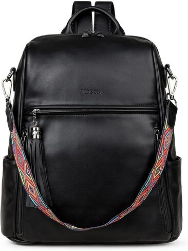 FADEON Large Laptop Tote Bag for Women & Backpack Purse Black Collection in Kuwait