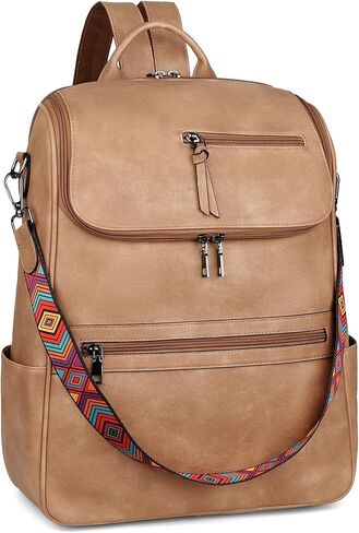 FADEON Laptop Bag for Women & Laptop Backpack Brown Collection in Kuwait