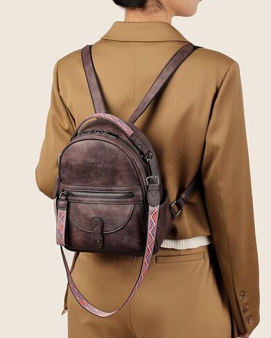 FADEON Laptop Bag for Women & Backpack Purse Brown Collection in Kuwait