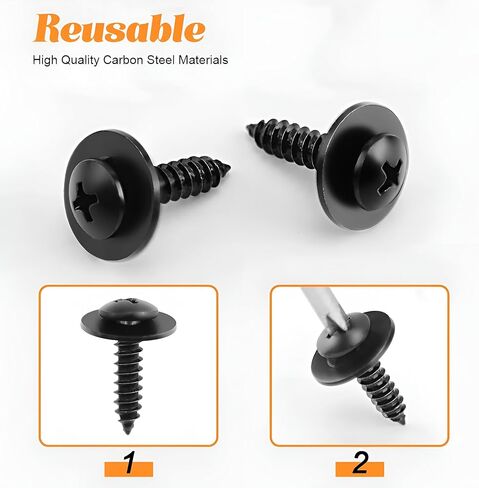 20PCS Car Splash Shield Liner Screw U Nut Kit, Phillips Truss Head Sems Wheelhose Liner Screws Replaces 90308-SB2-013 90114-SE0-000, Compatible with S2000 Element RSX in Saudi Arabia
