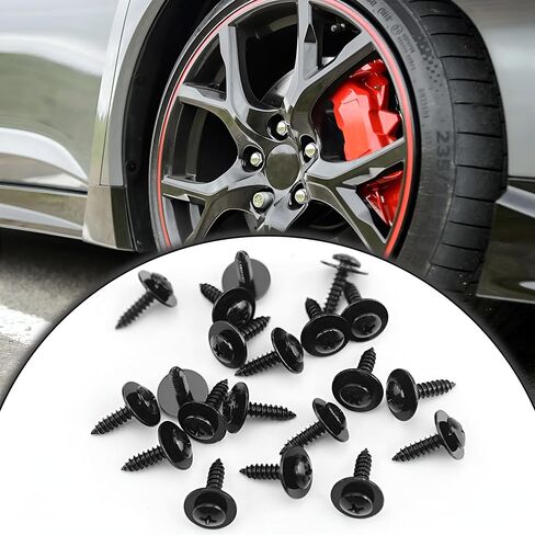 20PCS Car Splash Shield Liner Screw U Nut Kit, Phillips Truss Head Sems Wheelhose Liner Screws Replaces 90308-SB2-013 90114-SE0-000, Compatible with S2000 Element RSX in Saudi Arabia