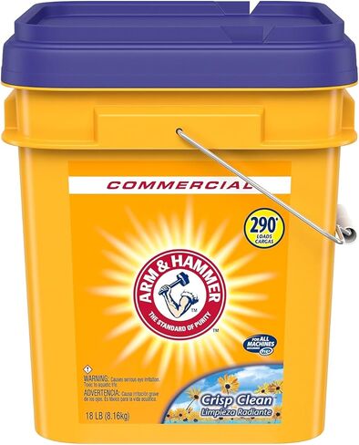 Arm & Hammer 33200-01001 Powder Laundry Detergent, Crisp Clean, 18lb Pail in Kuwait
