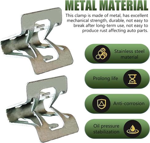 15 PCS Car Interior Center Console Dashboard Fastening Buckle, Alloy A-Pillar Liftgate Trim Panel Retainer 0.47" x 0.59" x 0.63" U-Shaped Trim Scuff Plate Clip, Fixing Parts (Silver) in Kuwait