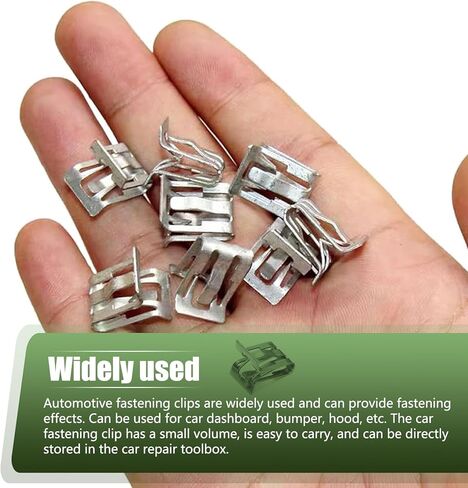 15 PCS Car Interior Center Console Dashboard Fastening Buckle, Alloy A-Pillar Liftgate Trim Panel Retainer 0.47" x 0.59" x 0.63" U-Shaped Trim Scuff Plate Clip, Fixing Parts (Silver) in Kuwait