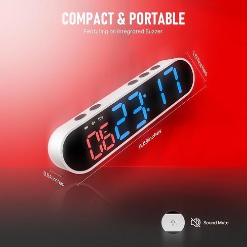 5-in-1 Decibel Meter Wall Hanging Sound Level Meter 30-130dB Range 11 Inch Large LED Display Noise & Time & Temperature & Humidity Meter Wide Applications for Home, Studio, Factory, Classroom in Kuwait