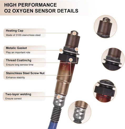Oxygen O2 Sensor Upstream and Downstream Fits for F150 2015 2016 3.5L V6 Turbo, for F150 3.5L V6 2015-2016 Turbocharged, Replace 234-5076, 234-5113, 234-4961, 8F9Z-9F472-G, 8F9Z-9F472-H 4Pcs in Saudi Arabia