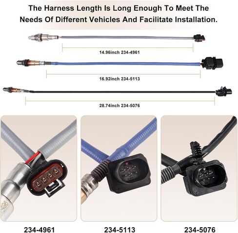 Oxygen O2 Sensor Upstream and Downstream Fits for F150 2015 2016 3.5L V6 Turbo, for F150 3.5L V6 2015-2016 Turbocharged, Replace 234-5076, 234-5113, 234-4961, 8F9Z-9F472-G, 8F9Z-9F472-H 4Pcs in Saudi Arabia