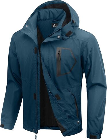 SWISSWELL Mens Rain Jackets Waterproof with Hood Lightweight Windbreaker Jackets Rain Coat for Golf Fishing Running Cycling in Kuwait