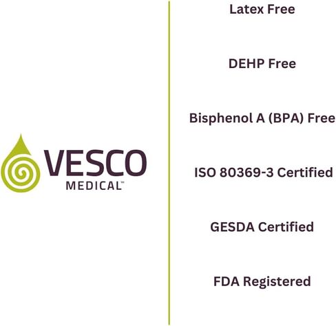محاقن ذات طرف قياسي من Vesco Medical ENFit، 35 مل (عبوة من 10 قطع) in Kuwait