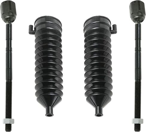 4 Pc Front Steering Kit Inner Tie Rod Ends with Rack and Pinion Bellow Boots in Saudi Arabia
