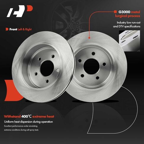 A-Premium 11.61 inch (295mm) Rear Vented Disc Brake Rotors + Ceramic Pads Kit Compatible with Select Ford & Mercury Models - Crown Victoria 2003-2011, Grand Marquis 2003-2011, Marauder, 6-PC Set in Saudi Arabia