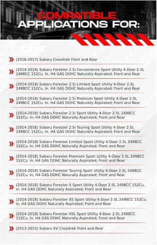 R1 Concepts Front and Rear Brakes and Rotors| Hardware Included| Front and Rear Ceramic Brake Pads and Rotors Kit| Fits 2016-2017 Subaru Crosstrek; 2014-2018 Subaru Forester; 2013-2015 Subaru XV in Saudi Arabia