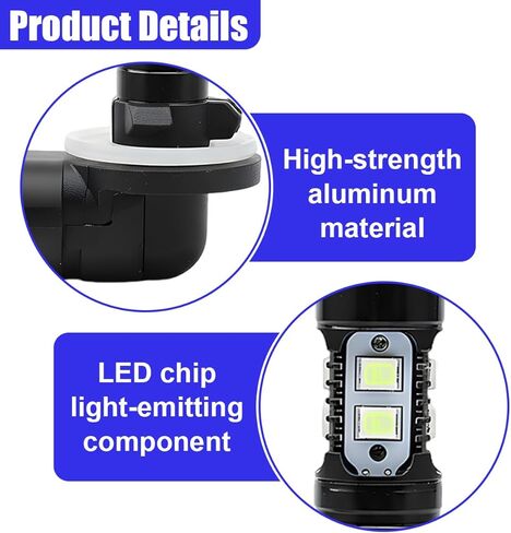 YoRise 2PCS مشرق 881 LED مصابيح الضباب، 50W 6000K زينون الجليد الأزرق المصابيح الأمامية، عالية الطاقة 881، 889، 862، 886، 894، 896، 898 LED DRL النهار تشغيل أضواء استبدال للسيارة (الأزرق) in Kuwait