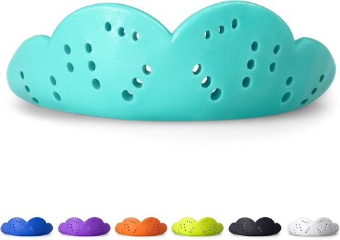 Sisu Max Mouthguard ، Awesome Aqua - 2.4 ملم رفيع - ملاءمة ذات عُقد - تصميم نحيف - يمكن إعادة بيع in Kuwait