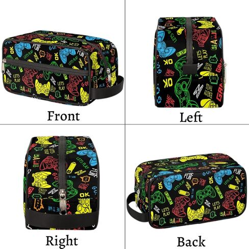 Bardic Travel Toiletry Bag for Boys, Video Games Waterproof Hanging Dopp Kit for Men, Shaving Bag with Large Capacity for Travel,Sports Shower in Kuwait