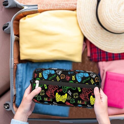 Bardic Travel Toiletry Bag for Boys, Video Games Waterproof Hanging Dopp Kit for Men, Shaving Bag with Large Capacity for Travel,Sports Shower in Kuwait