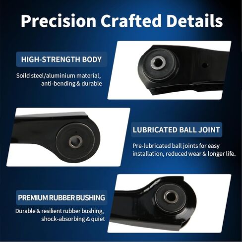Rear Upper and Lower Control Arm Fit for Jeep TJ 1997-2006 All Models, Wrangler 1997 1998 1999 2000 2001 2002 2003 2004 2005 2006 All Models - 4 PCS Suspension Kit K640734 K620246 in Saudi Arabia