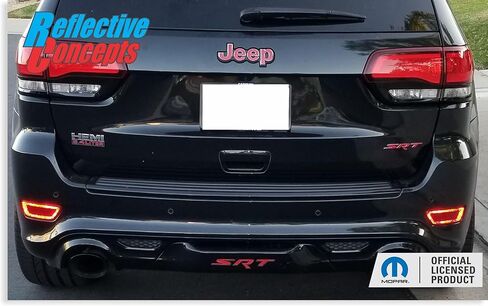 Reflective Concepts SRT Hitch Bezel Inlay Decal fits 2012-2021 Jeep Grand Cherokee SRT - (Color: Gloss Red) in Saudi Arabia